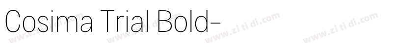 Cosima Trial Bold字体转换